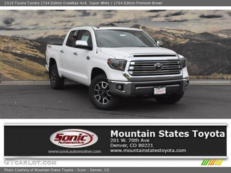 Super White / 1794 Edition Premium Brown 2019 Toyota Tundra 1794 Edition CrewMax 4x4