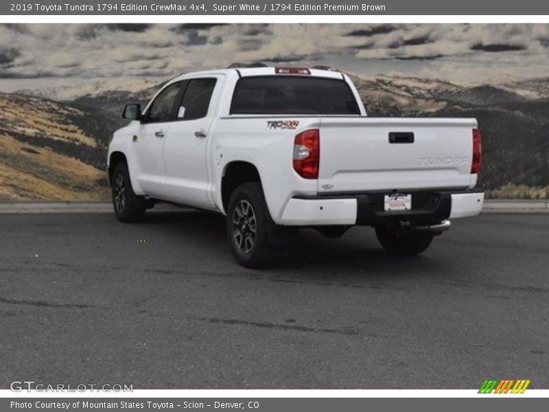 Super White / 1794 Edition Premium Brown 2019 Toyota Tundra 1794 Edition CrewMax 4x4