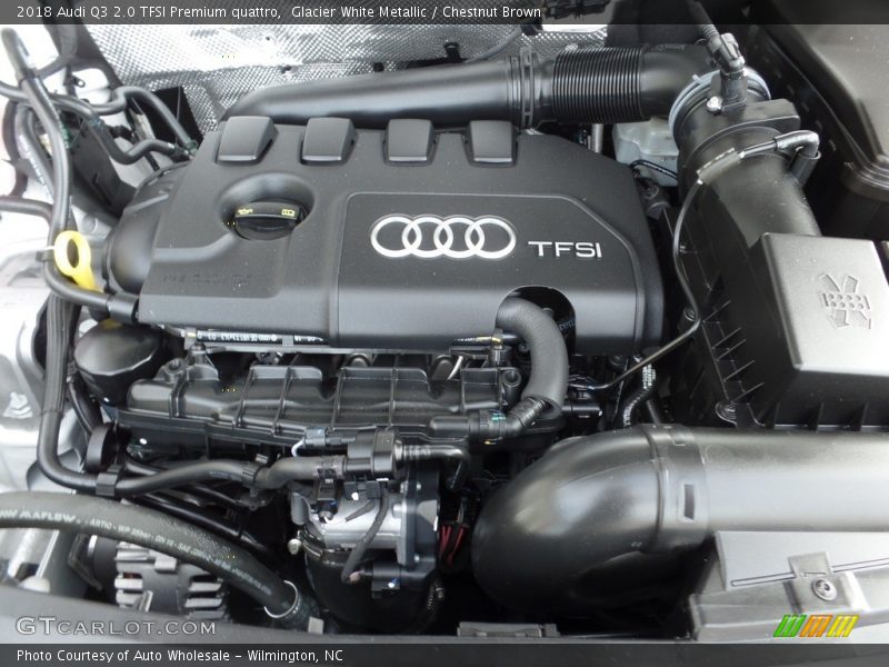 Glacier White Metallic / Chestnut Brown 2018 Audi Q3 2.0 TFSI Premium quattro