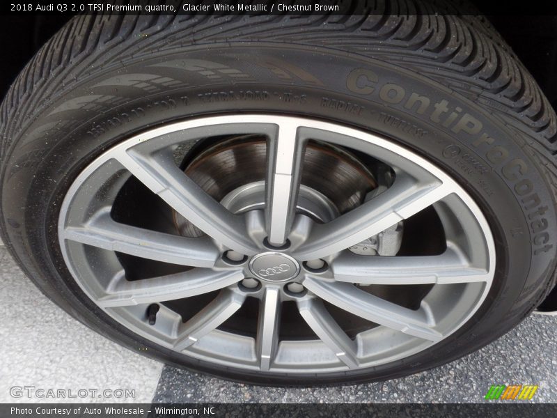 Glacier White Metallic / Chestnut Brown 2018 Audi Q3 2.0 TFSI Premium quattro