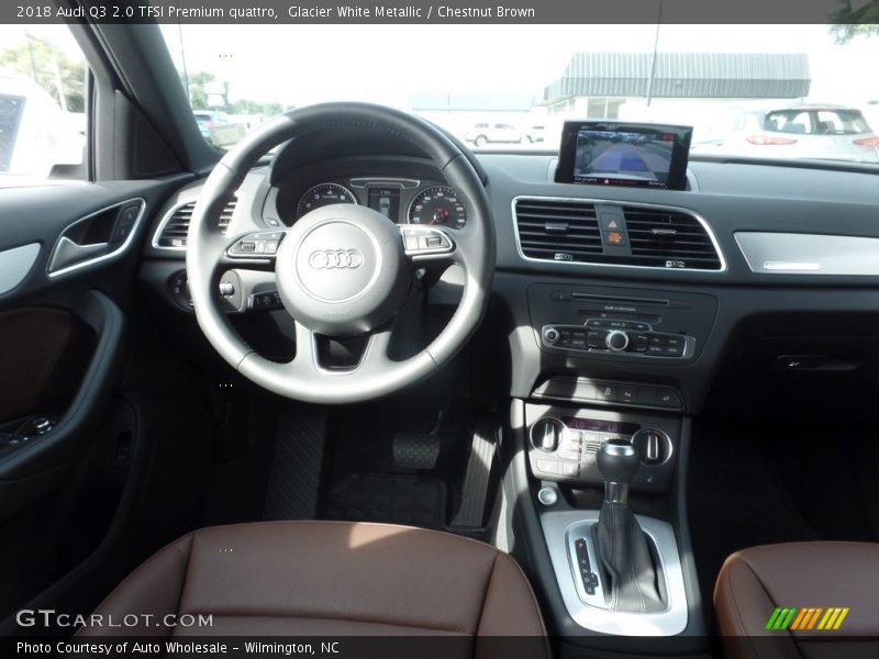 Glacier White Metallic / Chestnut Brown 2018 Audi Q3 2.0 TFSI Premium quattro