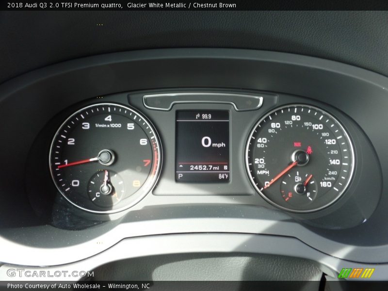 Glacier White Metallic / Chestnut Brown 2018 Audi Q3 2.0 TFSI Premium quattro