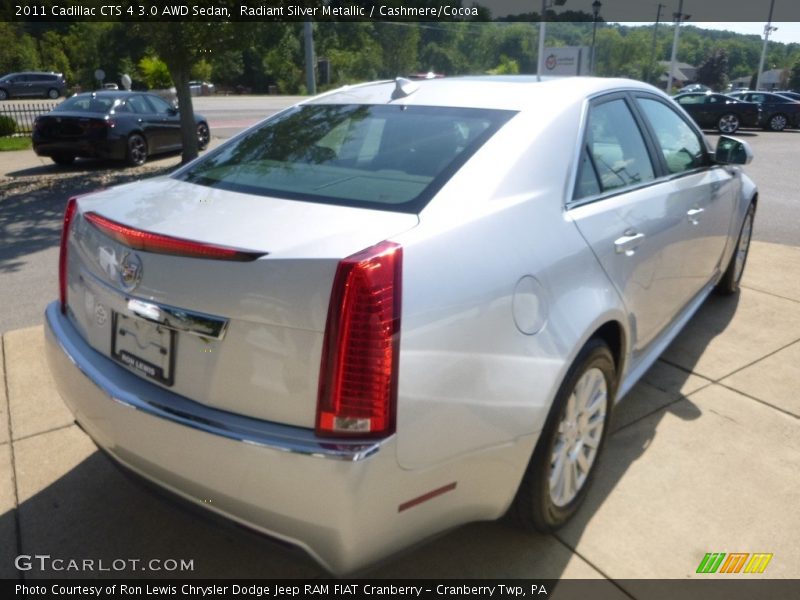 Radiant Silver Metallic / Cashmere/Cocoa 2011 Cadillac CTS 4 3.0 AWD Sedan