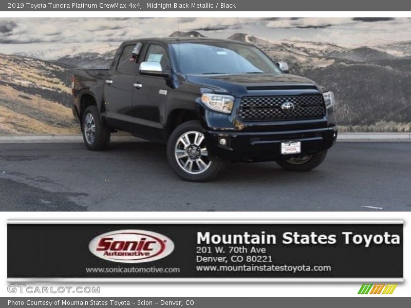Midnight Black Metallic / Black 2019 Toyota Tundra Platinum CrewMax 4x4