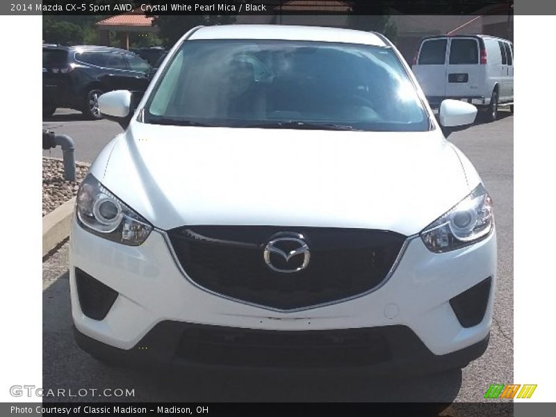 Crystal White Pearl Mica / Black 2014 Mazda CX-5 Sport AWD