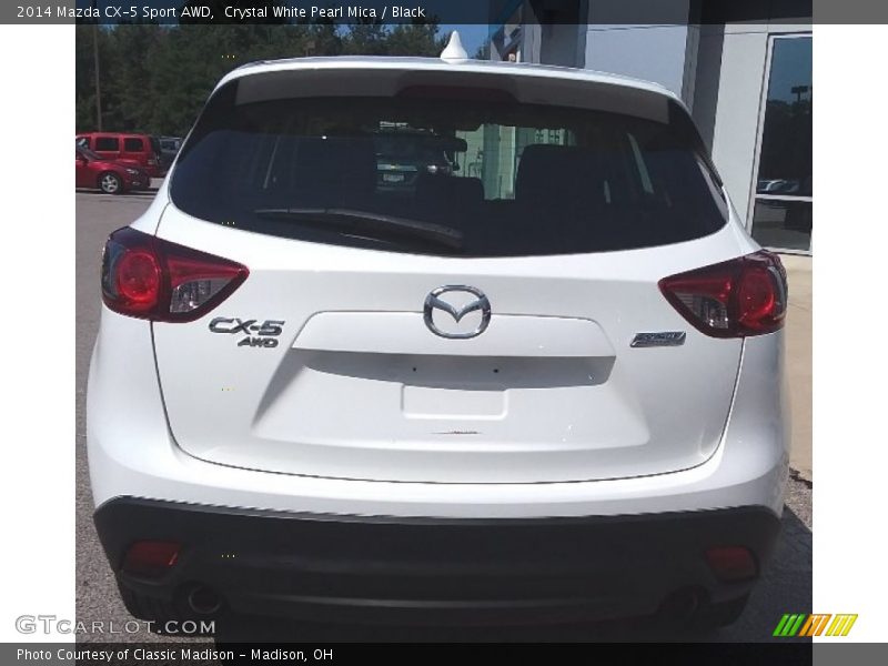 Crystal White Pearl Mica / Black 2014 Mazda CX-5 Sport AWD