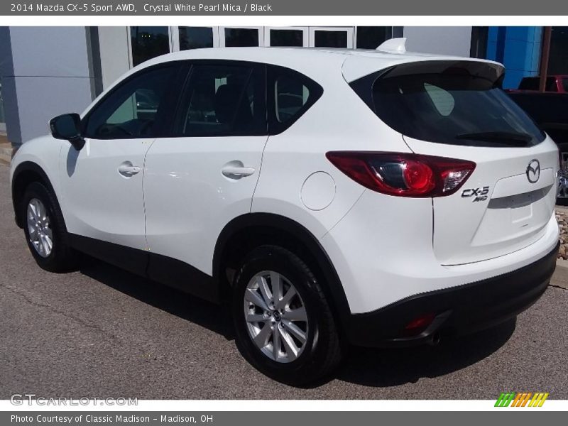 Crystal White Pearl Mica / Black 2014 Mazda CX-5 Sport AWD