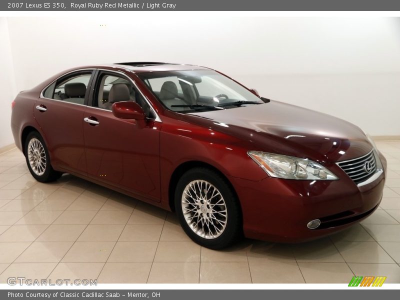 Royal Ruby Red Metallic / Light Gray 2007 Lexus ES 350