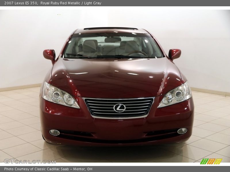 Royal Ruby Red Metallic / Light Gray 2007 Lexus ES 350