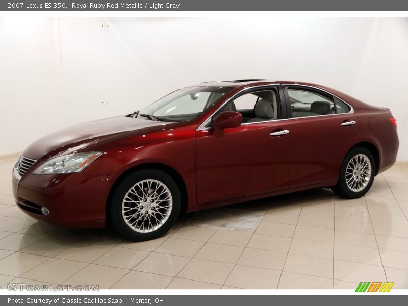 Royal Ruby Red Metallic / Light Gray 2007 Lexus ES 350
