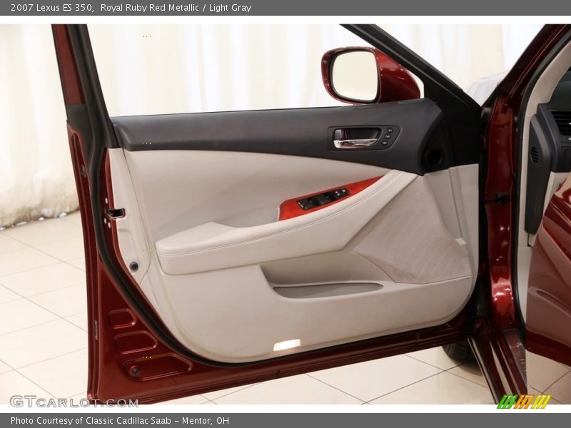 Royal Ruby Red Metallic / Light Gray 2007 Lexus ES 350