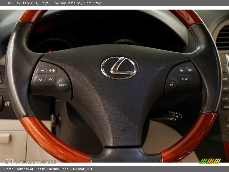 Royal Ruby Red Metallic / Light Gray 2007 Lexus ES 350