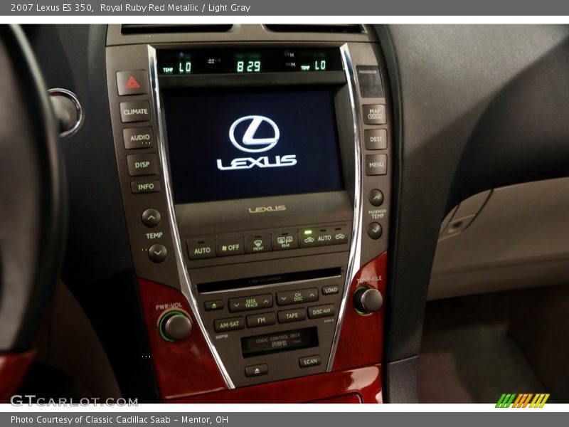 Royal Ruby Red Metallic / Light Gray 2007 Lexus ES 350