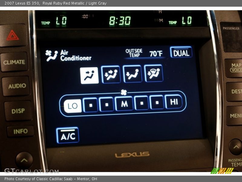 Royal Ruby Red Metallic / Light Gray 2007 Lexus ES 350
