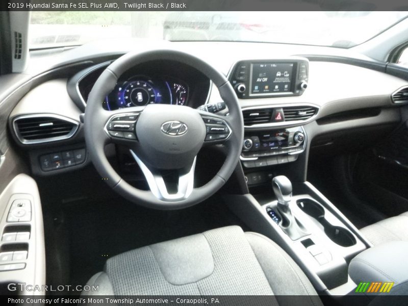 Twilight Black / Black 2019 Hyundai Santa Fe SEL Plus AWD