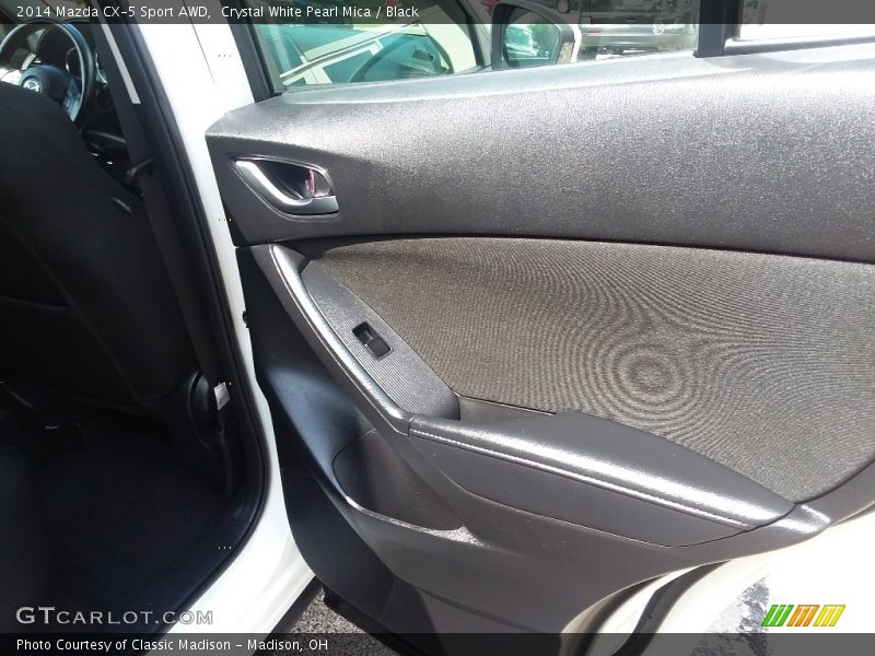 Crystal White Pearl Mica / Black 2014 Mazda CX-5 Sport AWD