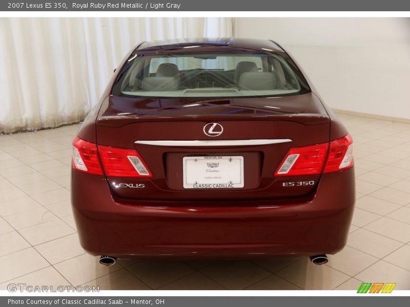Royal Ruby Red Metallic / Light Gray 2007 Lexus ES 350