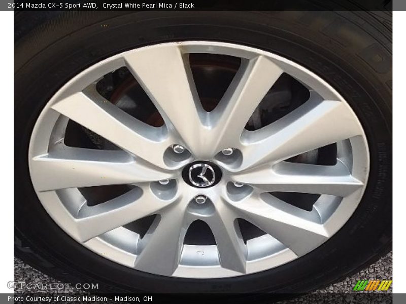 Crystal White Pearl Mica / Black 2014 Mazda CX-5 Sport AWD