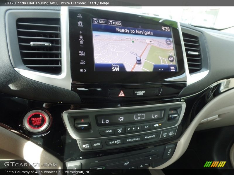 White Diamond Pearl / Beige 2017 Honda Pilot Touring AWD