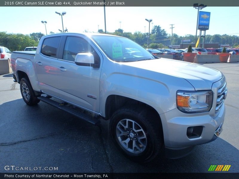 Quicksilver Metallic / Jet Black 2016 GMC Canyon SLE Crew Cab 4x4