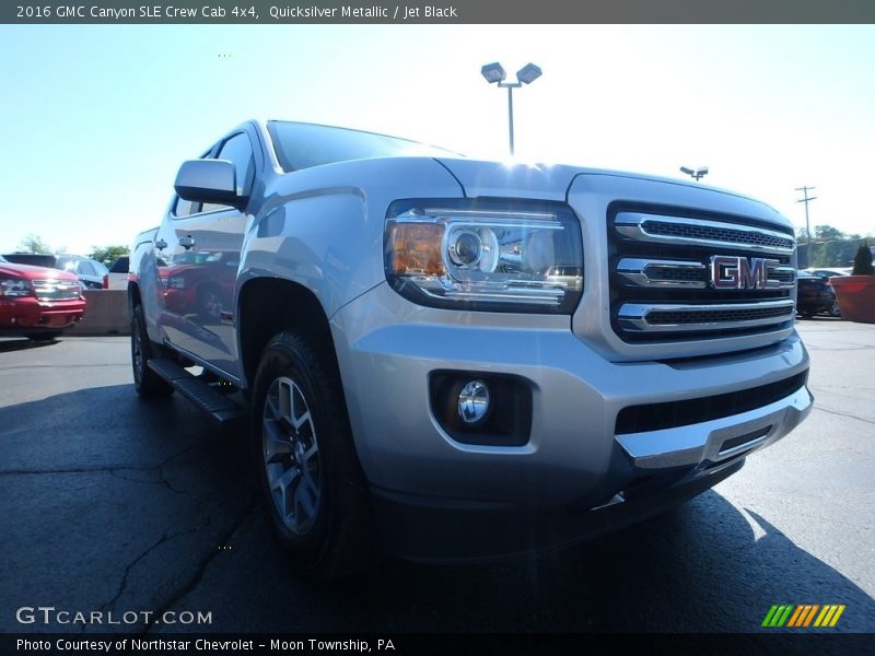 Quicksilver Metallic / Jet Black 2016 GMC Canyon SLE Crew Cab 4x4