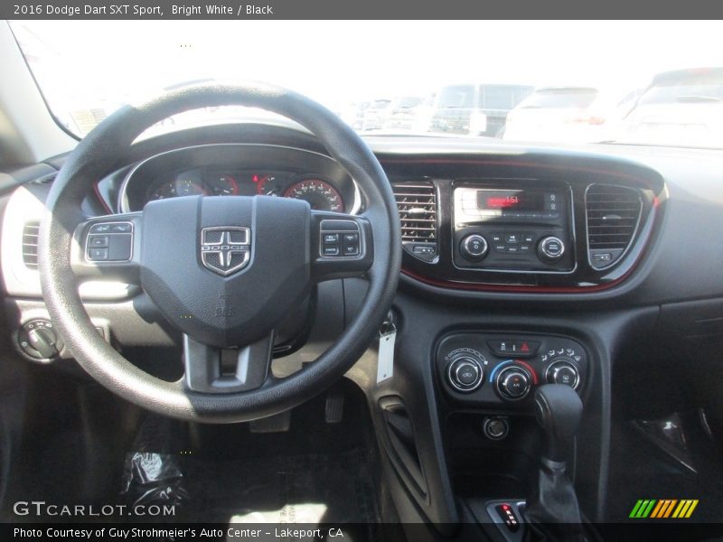 Bright White / Black 2016 Dodge Dart SXT Sport