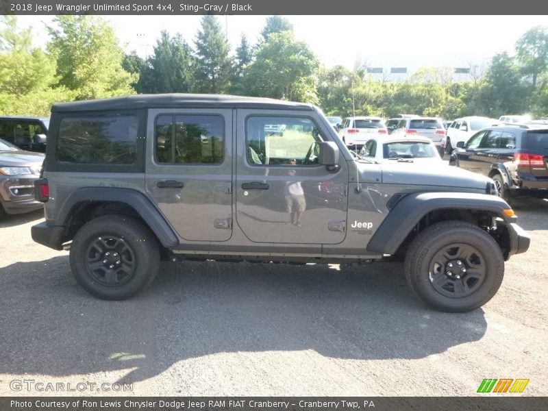 Sting-Gray / Black 2018 Jeep Wrangler Unlimited Sport 4x4