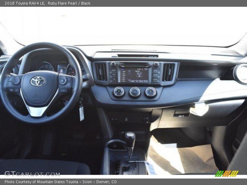 Ruby Flare Pearl / Black 2018 Toyota RAV4 LE