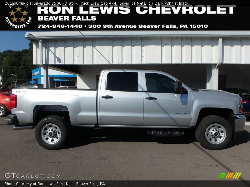 Silver Ice Metallic / Dark Ash/Jet Black 2019 Chevrolet Silverado 3500HD Work Truck Crew Cab 4x4