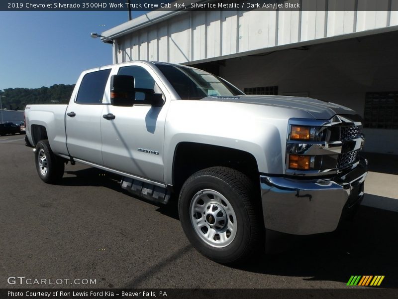Silver Ice Metallic / Dark Ash/Jet Black 2019 Chevrolet Silverado 3500HD Work Truck Crew Cab 4x4