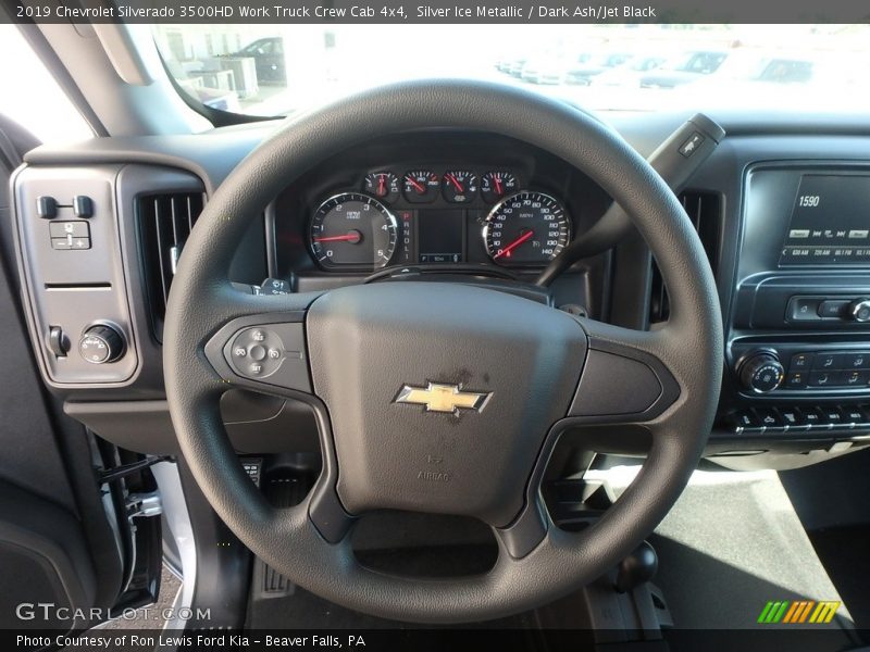 Silver Ice Metallic / Dark Ash/Jet Black 2019 Chevrolet Silverado 3500HD Work Truck Crew Cab 4x4