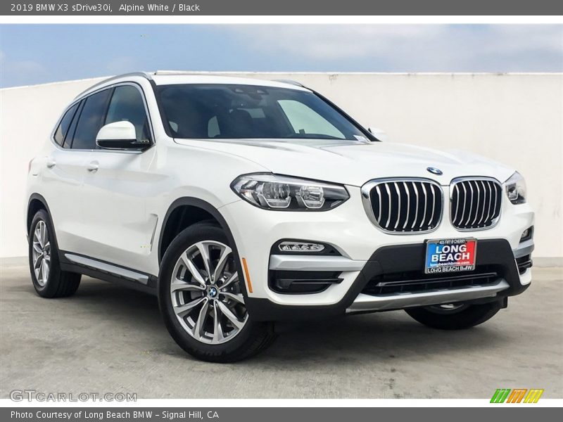 Alpine White / Black 2019 BMW X3 sDrive30i