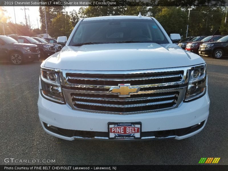 Silver Ice Metallic / Cocoa/Dune 2019 Chevrolet Suburban LT 4WD