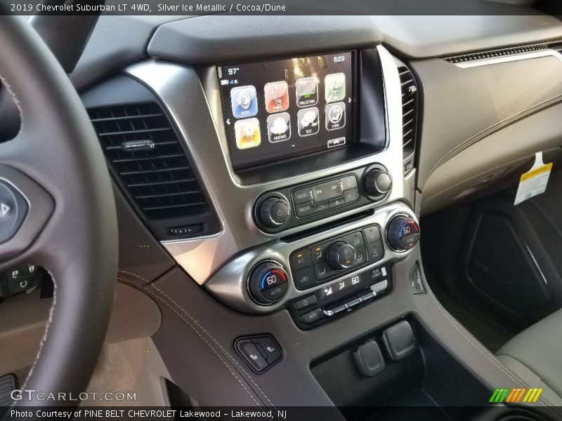 Silver Ice Metallic / Cocoa/Dune 2019 Chevrolet Suburban LT 4WD