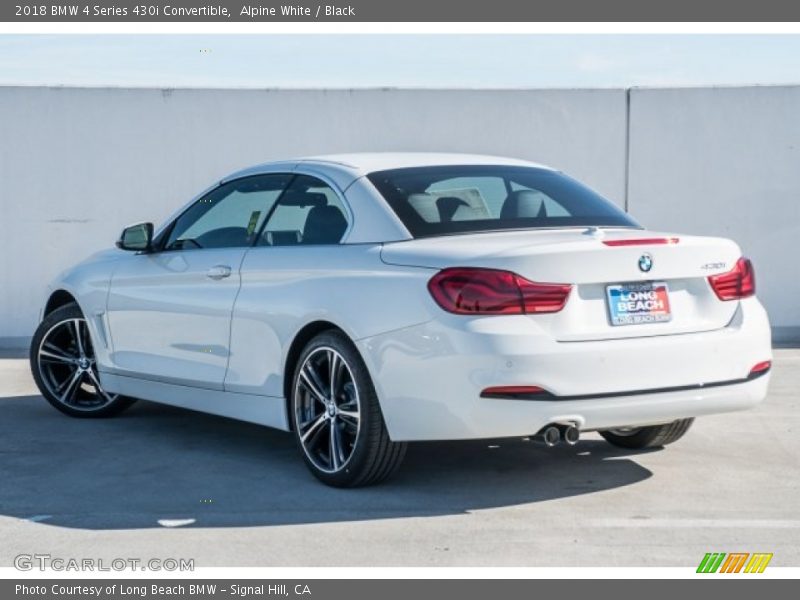 Alpine White / Black 2018 BMW 4 Series 430i Convertible