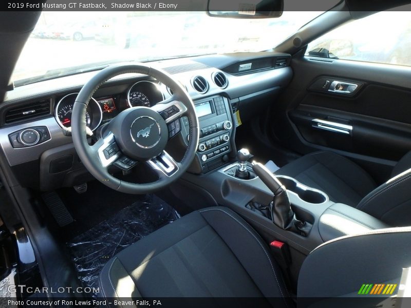 Front Seat of 2019 Mustang GT Fastback