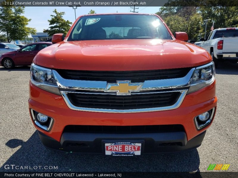 Crush (Orange) / Jet Black/Dark Ash 2019 Chevrolet Colorado WT Crew Cab 4x4