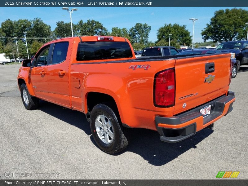 Crush (Orange) / Jet Black/Dark Ash 2019 Chevrolet Colorado WT Crew Cab 4x4