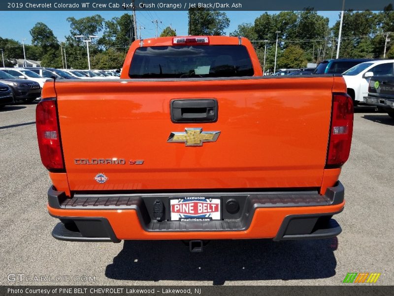 Crush (Orange) / Jet Black/Dark Ash 2019 Chevrolet Colorado WT Crew Cab 4x4