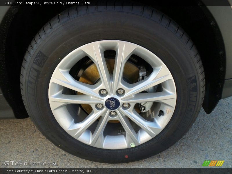 White Gold / Charcoal Black 2018 Ford Escape SE