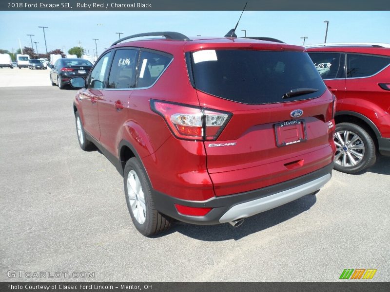 Ruby Red / Charcoal Black 2018 Ford Escape SEL