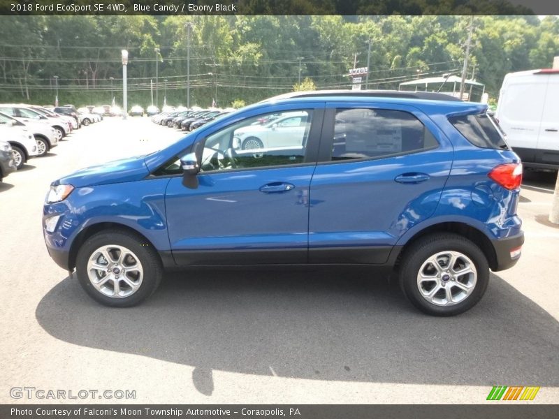Blue Candy / Ebony Black 2018 Ford EcoSport SE 4WD