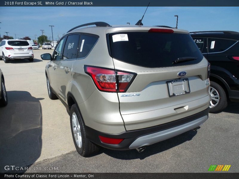 White Gold / Charcoal Black 2018 Ford Escape SE