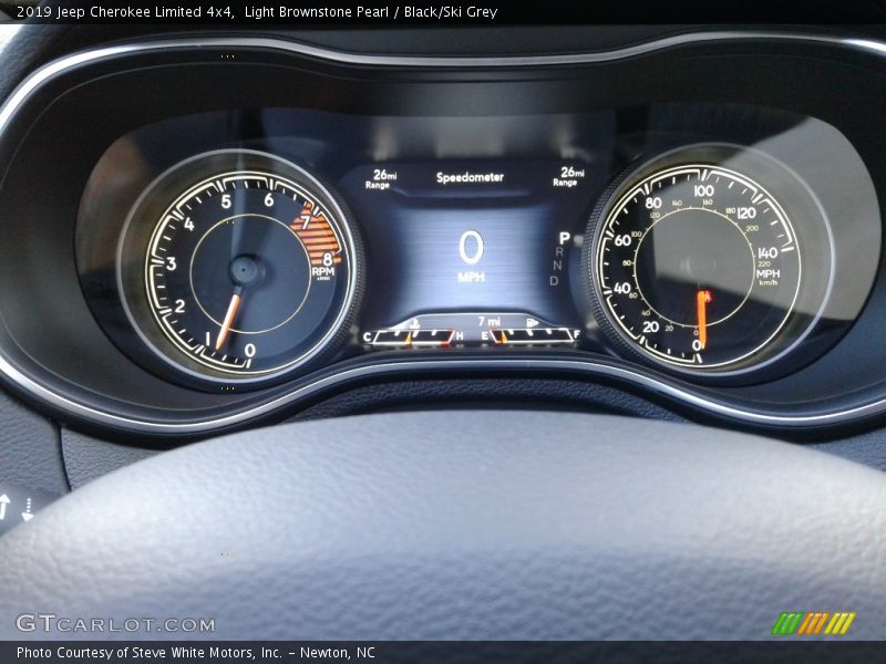 Light Brownstone Pearl / Black/Ski Grey 2019 Jeep Cherokee Limited 4x4