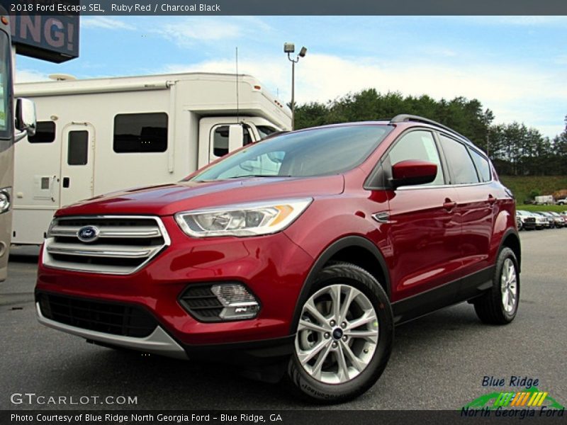 Ruby Red / Charcoal Black 2018 Ford Escape SEL