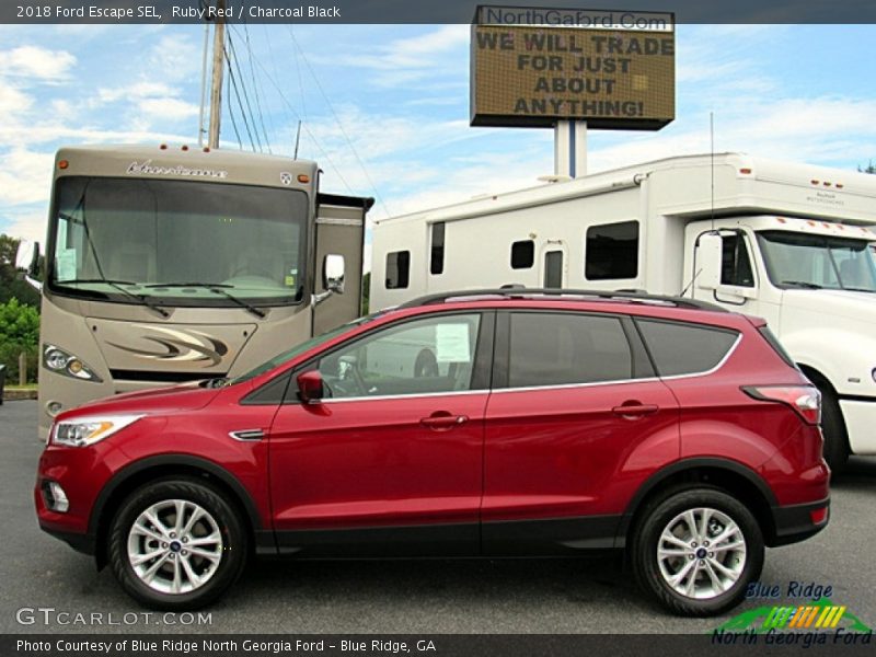 Ruby Red / Charcoal Black 2018 Ford Escape SEL