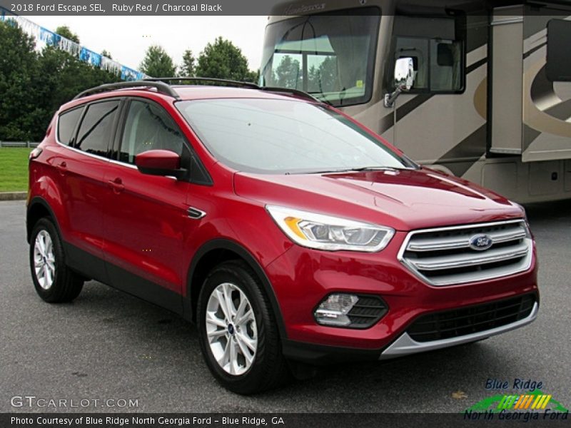 Ruby Red / Charcoal Black 2018 Ford Escape SEL