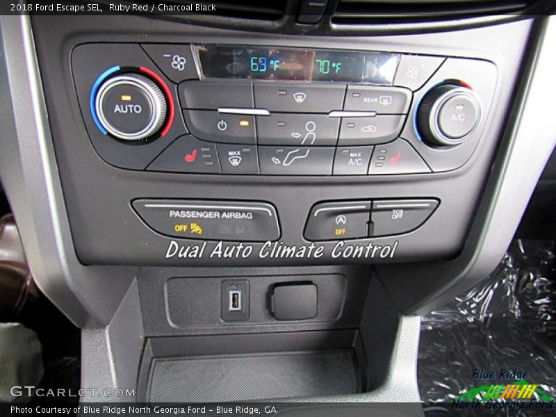 Ruby Red / Charcoal Black 2018 Ford Escape SEL