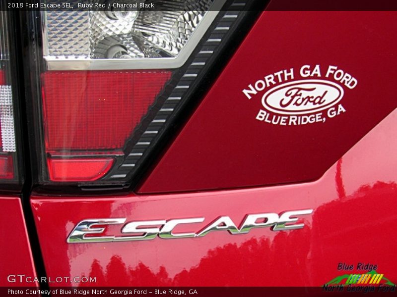 Ruby Red / Charcoal Black 2018 Ford Escape SEL