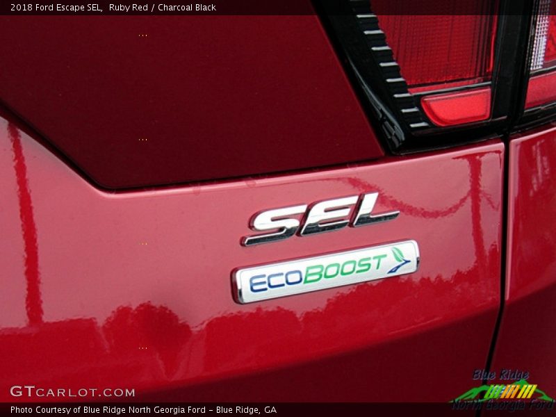 Ruby Red / Charcoal Black 2018 Ford Escape SEL